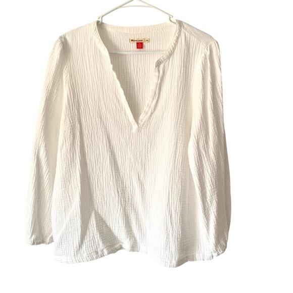 Marine Layer White Gauzy Top Blouse size XL - Picture 2 of 7